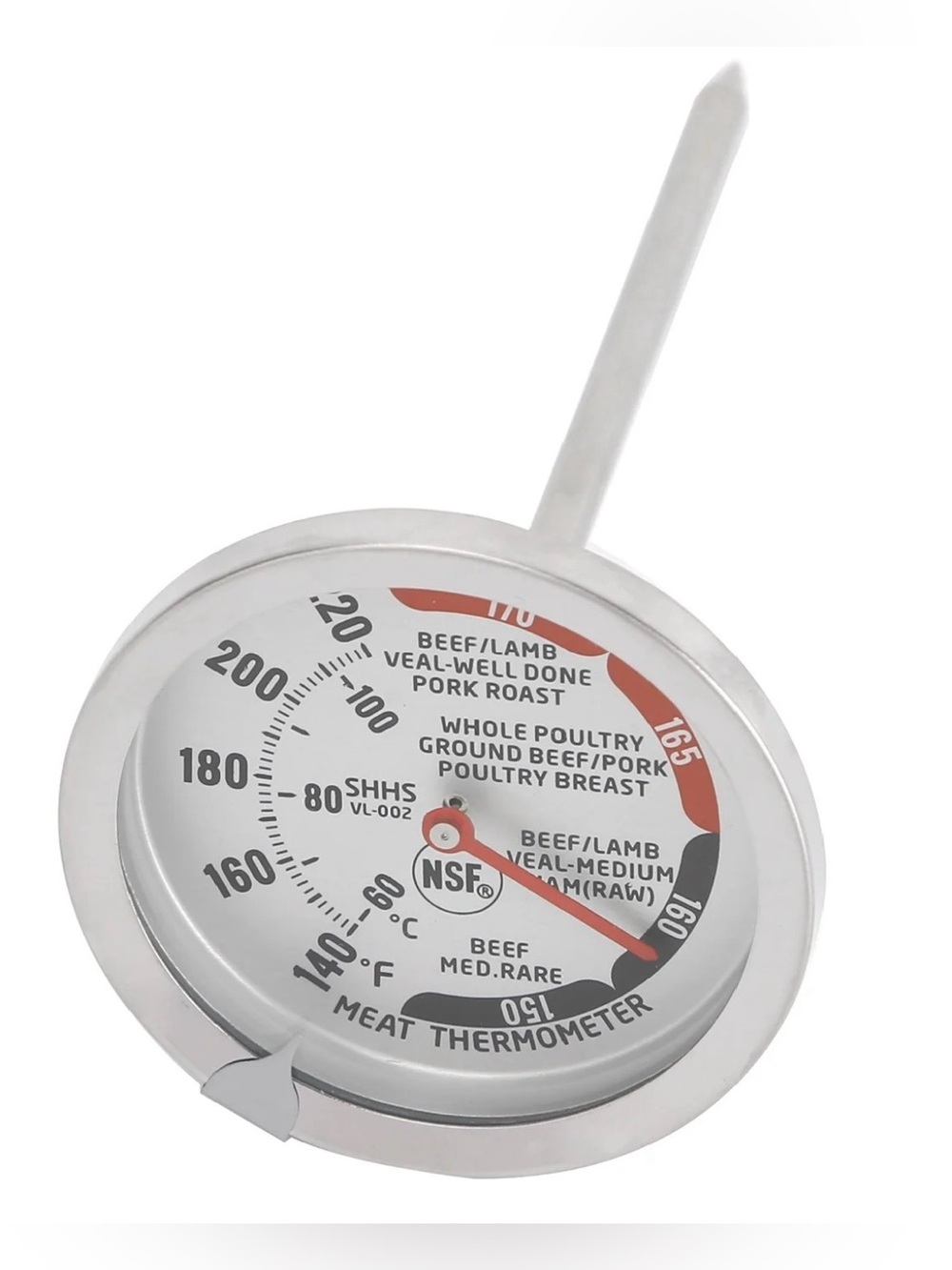 Mainstays Stainless Steel Dial Meat Thermometer